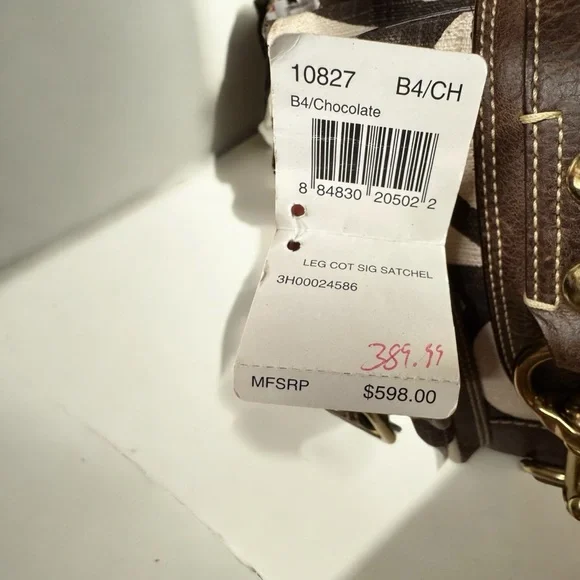 New Coach Legacy Mandy Cream & Brown Handbag Y2K - Picture 14 of 14